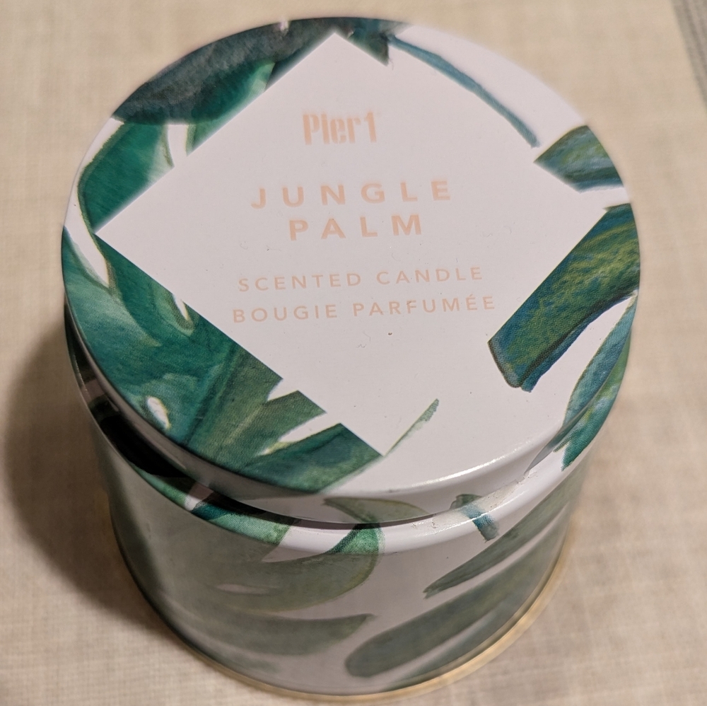 New Pier 1 Single Wick Candle "Jungle Palm" 6.8 oz - Discontinued Scent